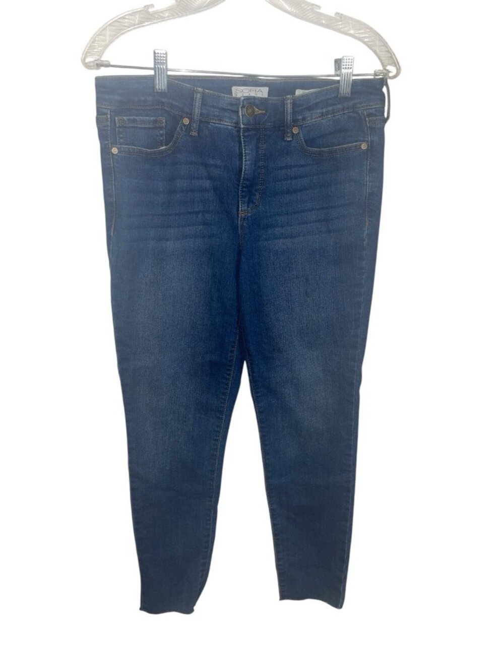 SOFIA JEANS SOFIA VERGARA Women's Size 8 Sofia Skinny Ankle Distressed Hem Jeans
